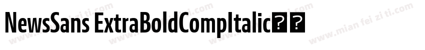 NewsSans ExtraBoldCompItalic字体转换